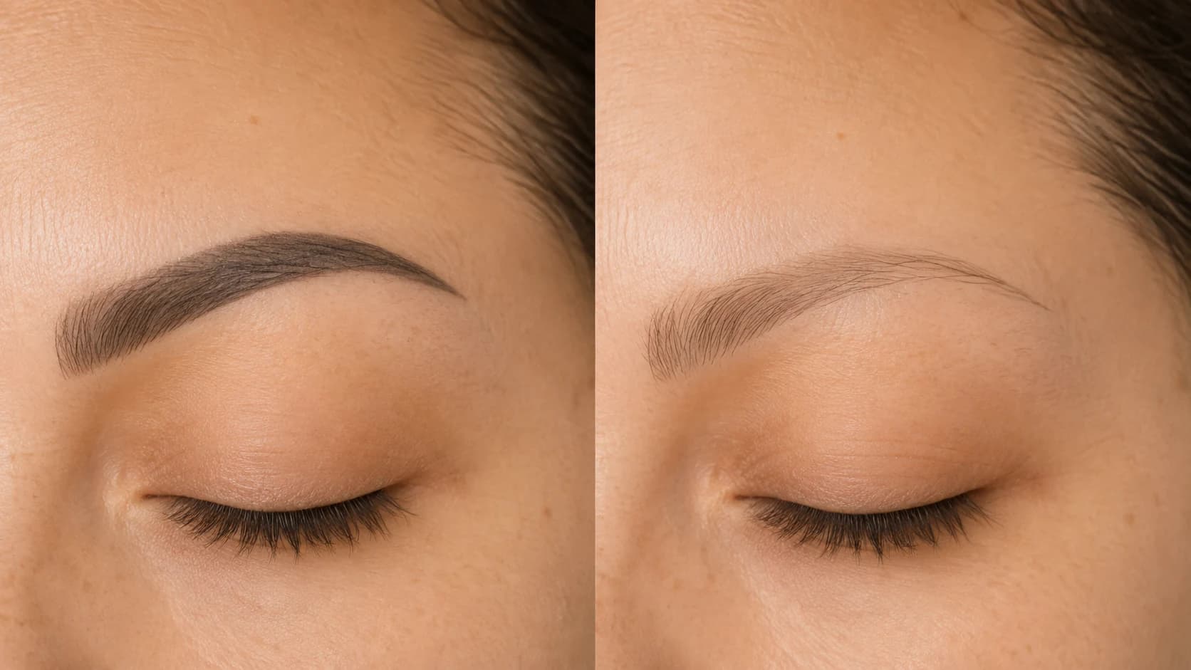 Sample before and after layout for pmu removal